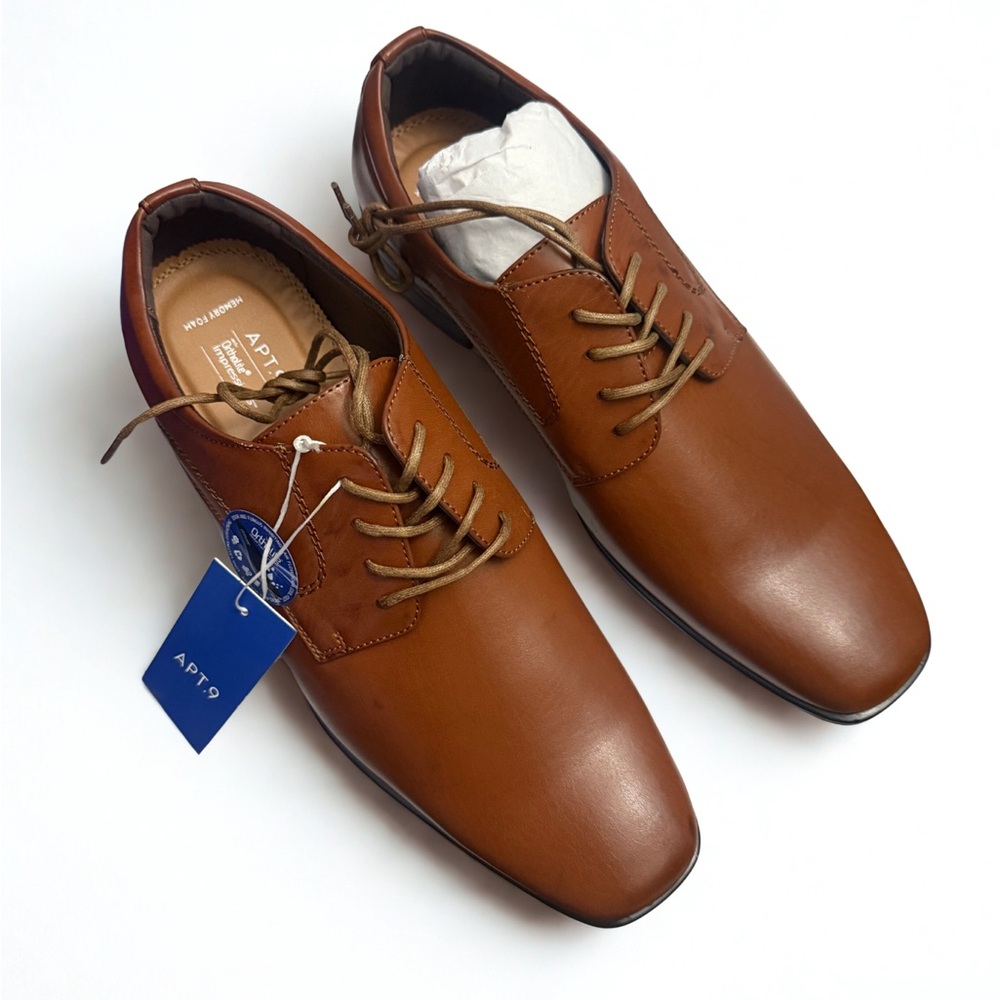 NIB Apt.9, AP Cleveland Tan W, Tan, Men’s Dress Shoe, Size 11w